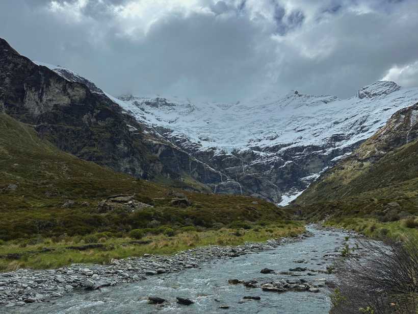 I did my first solo overnight backpacking trip and slept at the foot of this epic glacier!