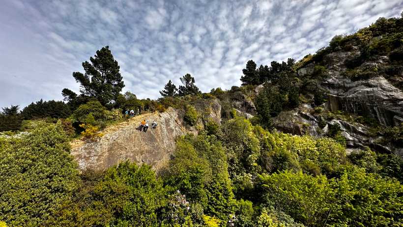 Rock climbing near Dunedin